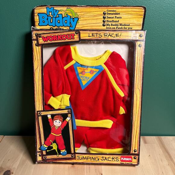 My Buddy Workout Outfit Complete in Box New Vintage Deadstock 1986 Outer Wear - Picture 1 of 7